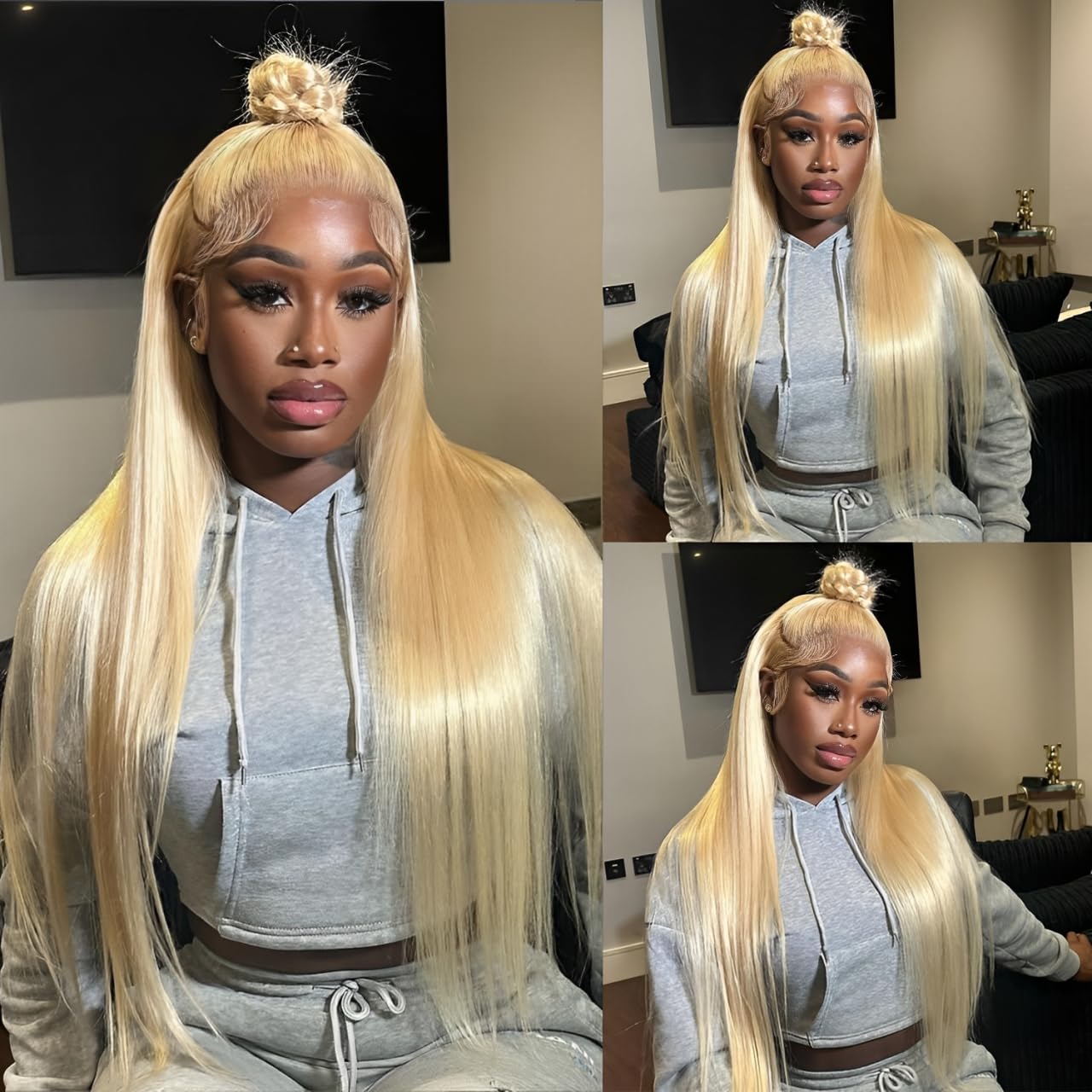 Hidden Strap 360 613 Lace Front Wig Human Hair for All Styles