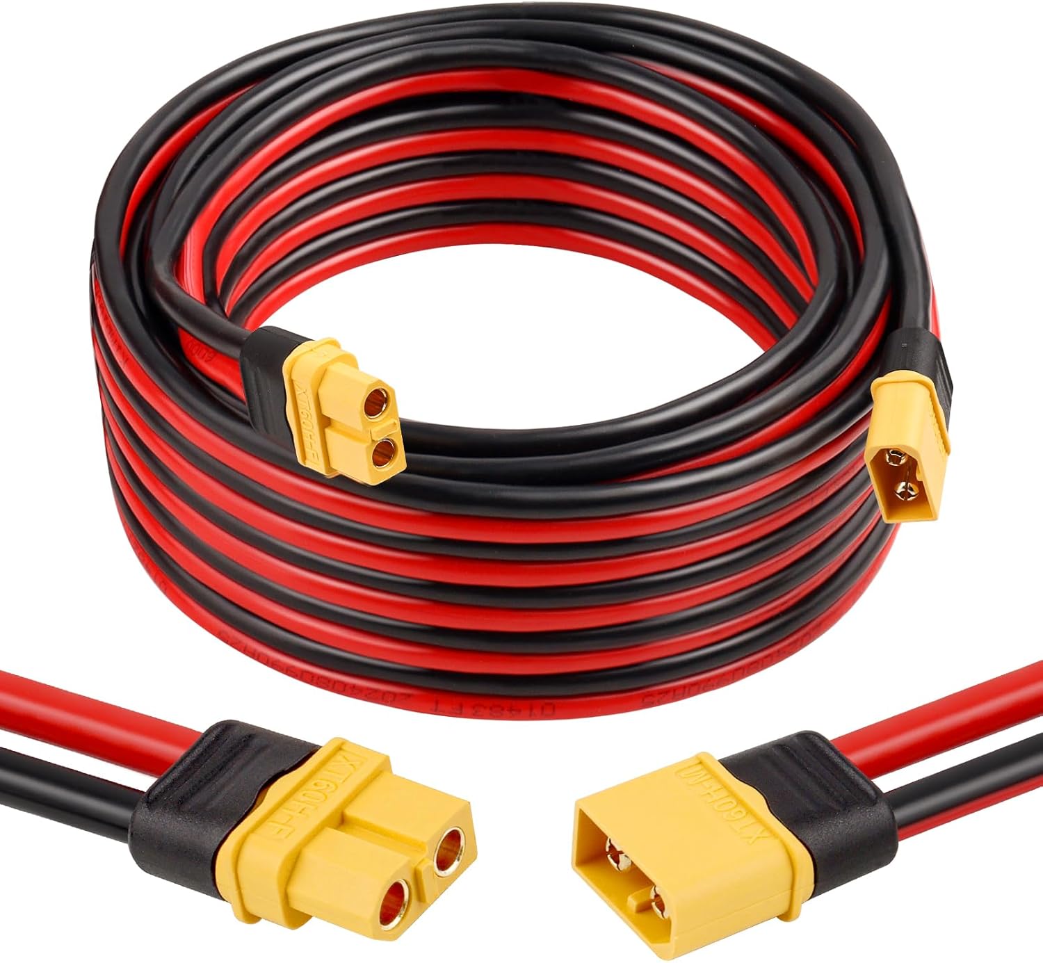 MOOKEERF 12AWG XT60 20FT Extension Cable - Power Your RC & More