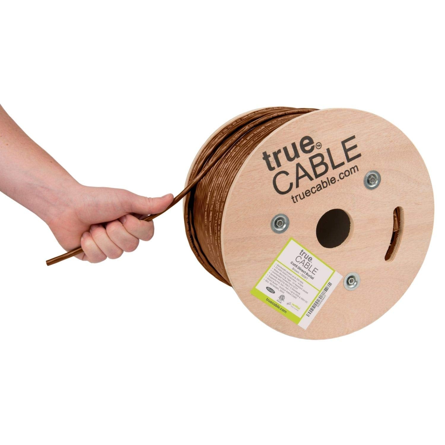 TRUE CABLE Cat6 Direct Burial Outdoor Ethernet Cable, 500ft