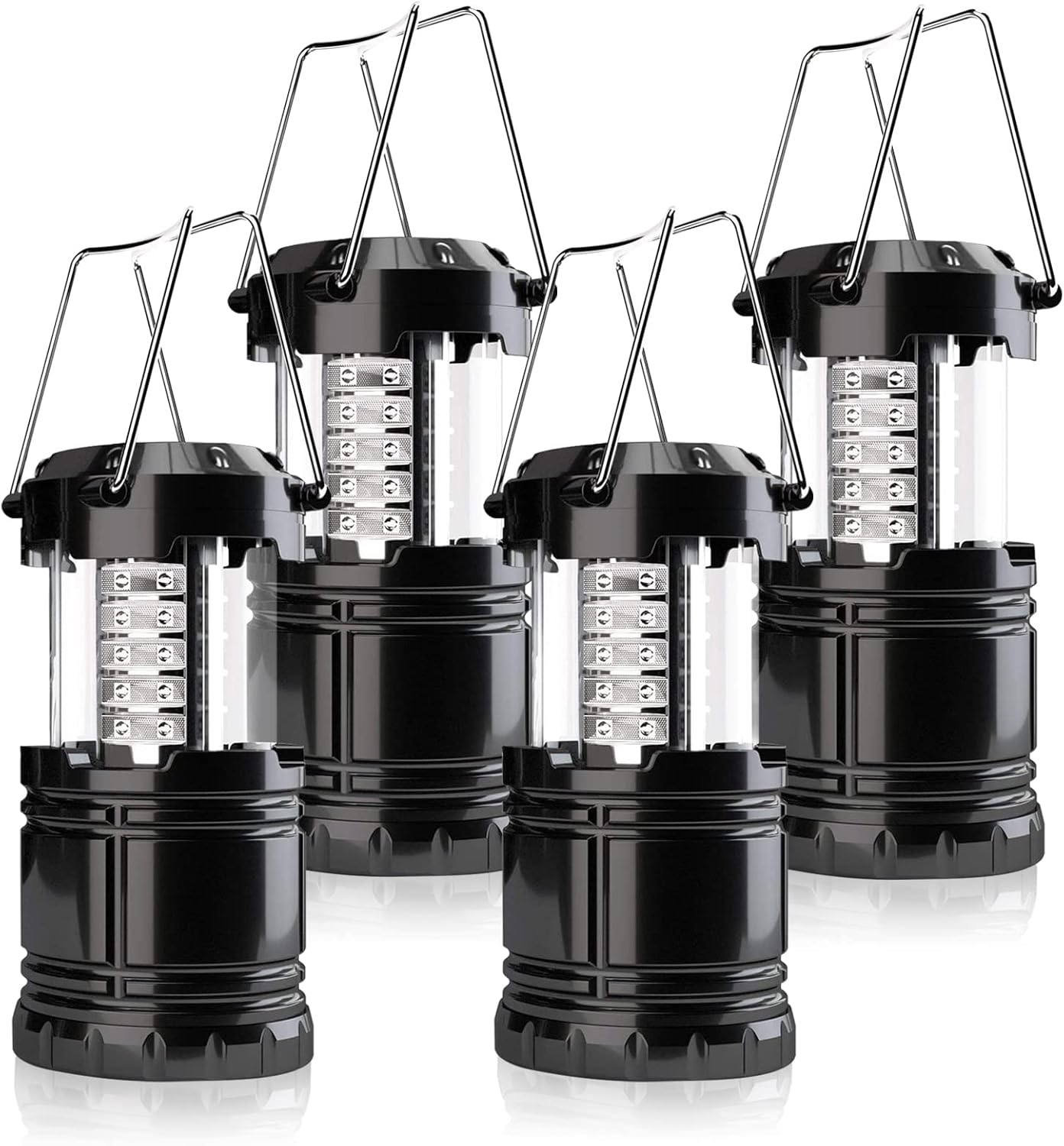 4 Pack Adjustable Brightness Lanterns - Waterproof & Portable