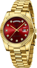 NIBOSI Men Analog Quartz Stainless Steel Watch - Classic Day Date 1