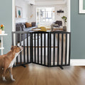Foldable Freestanding Indoor Dog Gate 32 in - Wooden 3-Panel