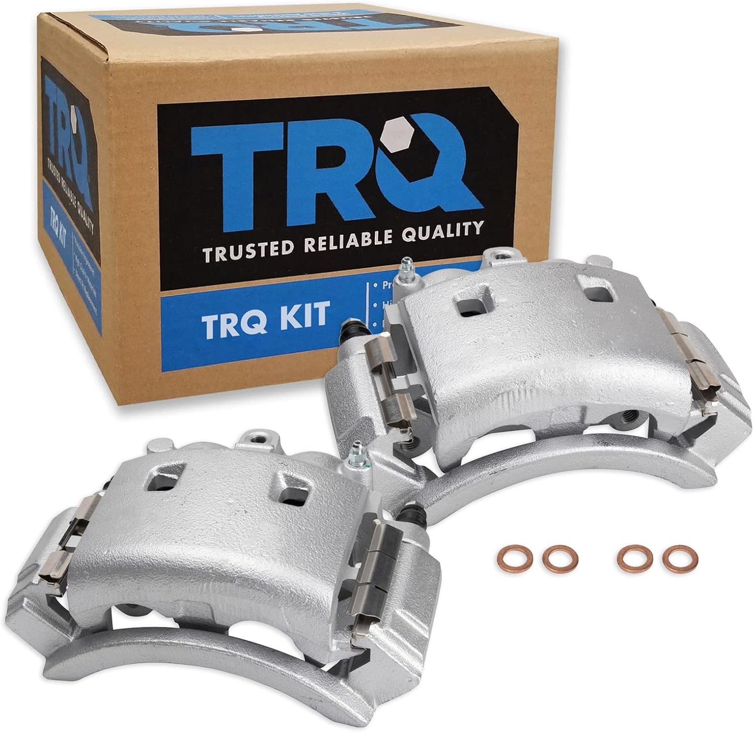 TRQ Rear Brake Caliper Set for 2003-2008 Dodge Ram 3500