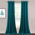 Velvet Blackout Curtains 96 in Panels - Heavy Duty Grommet Top