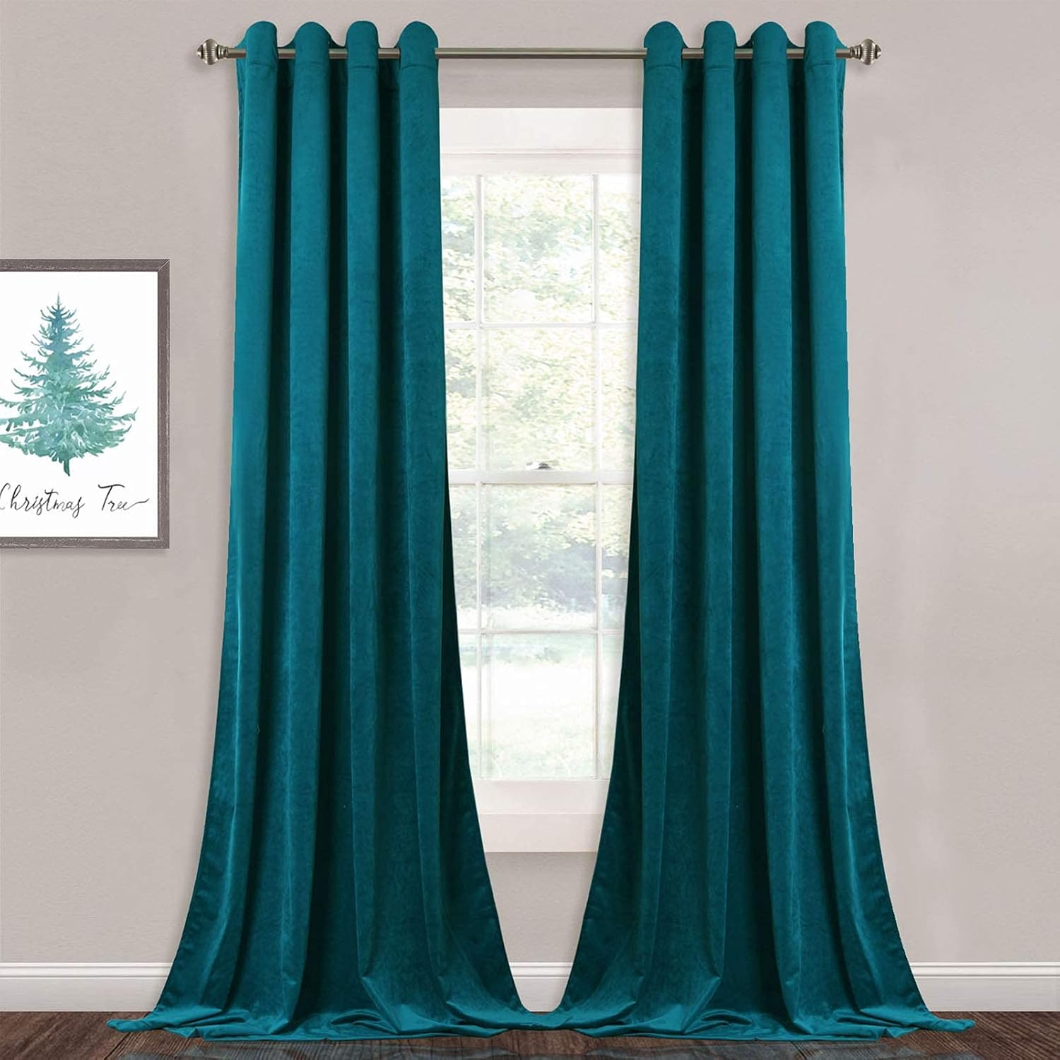 StangH Velvet Curtains 96 inch - Luxurious Blackout Drapery Panels