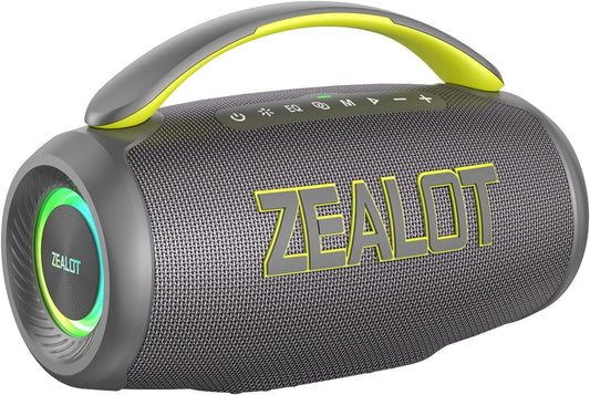 ZEALOT Portable Bluetooth Speaker with 80W Peak Power and EQ Modes