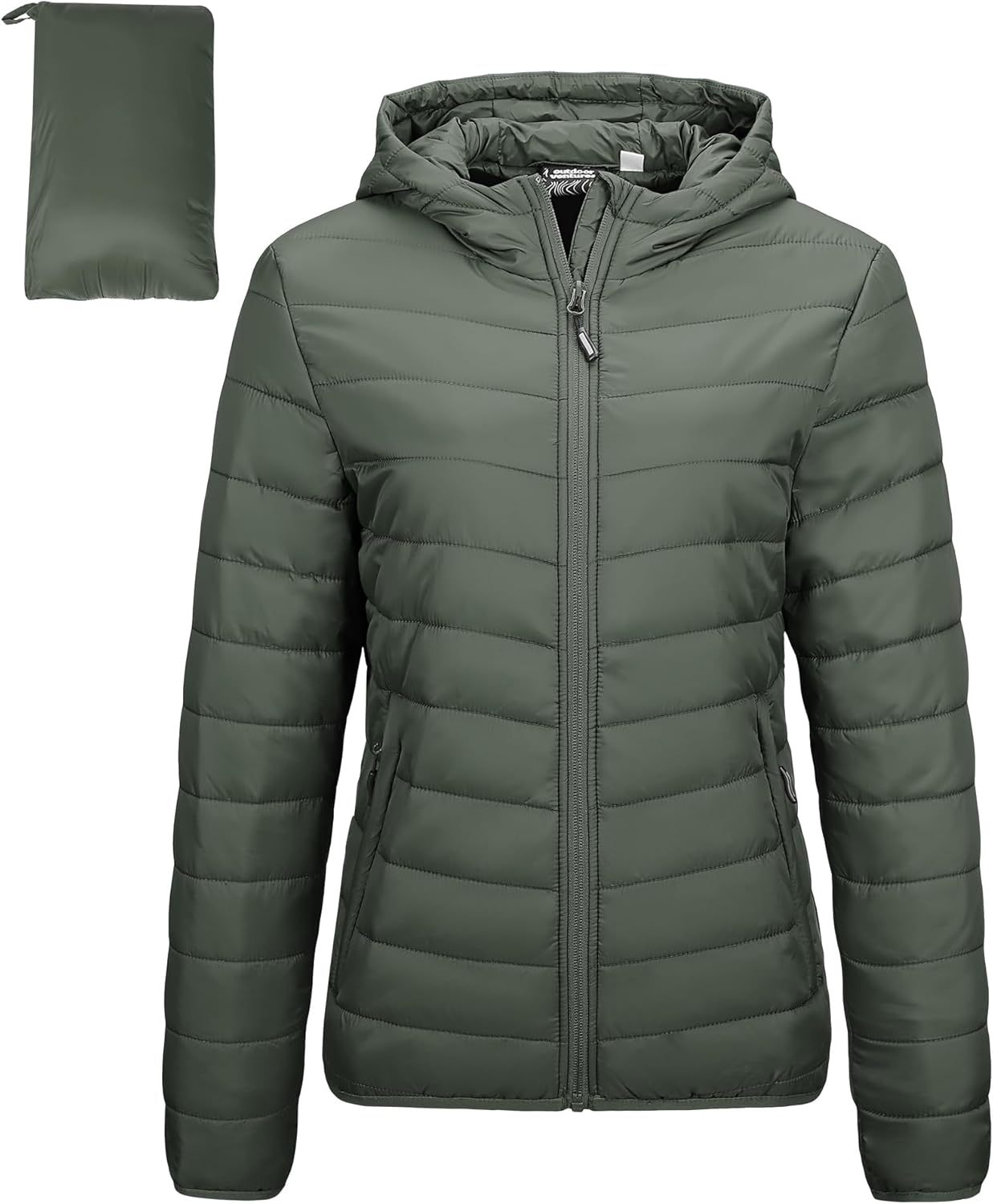 Outdoor Ventures Women's Packable Lightweight Puffer Jacket