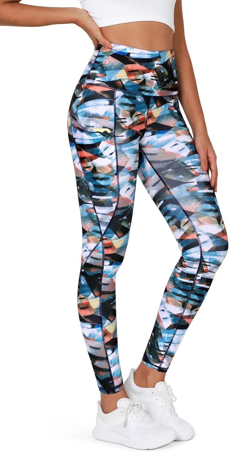 ODODOS High Waisted Yoga Leggings: Tummy Control & Pockets