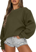 EFAN Womens Oversized Crewneck Fleece Hoodie - Cozy Fall Staple
