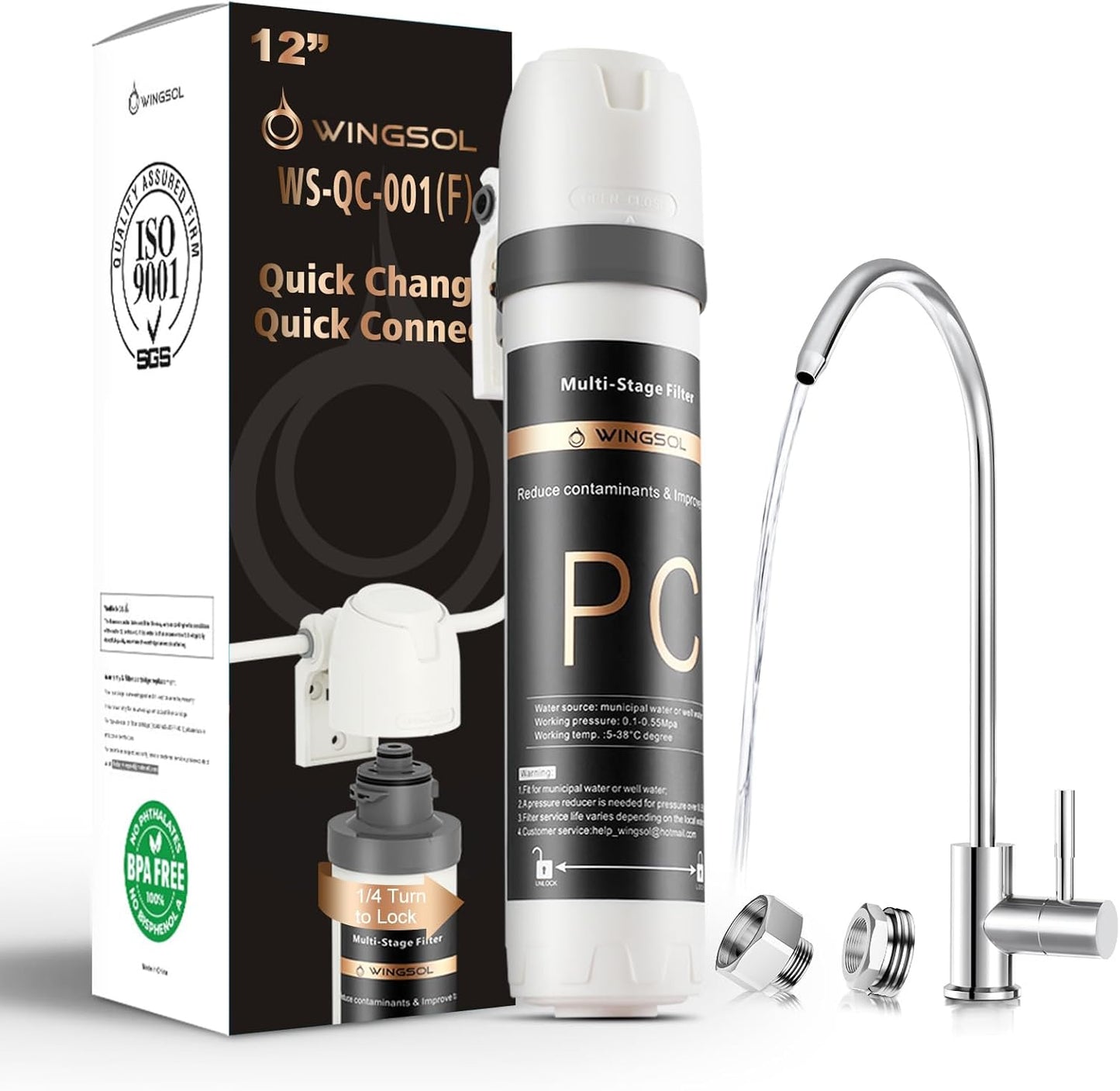 WINGSOL Under Sink Water Filter System for Clean Drinking Water