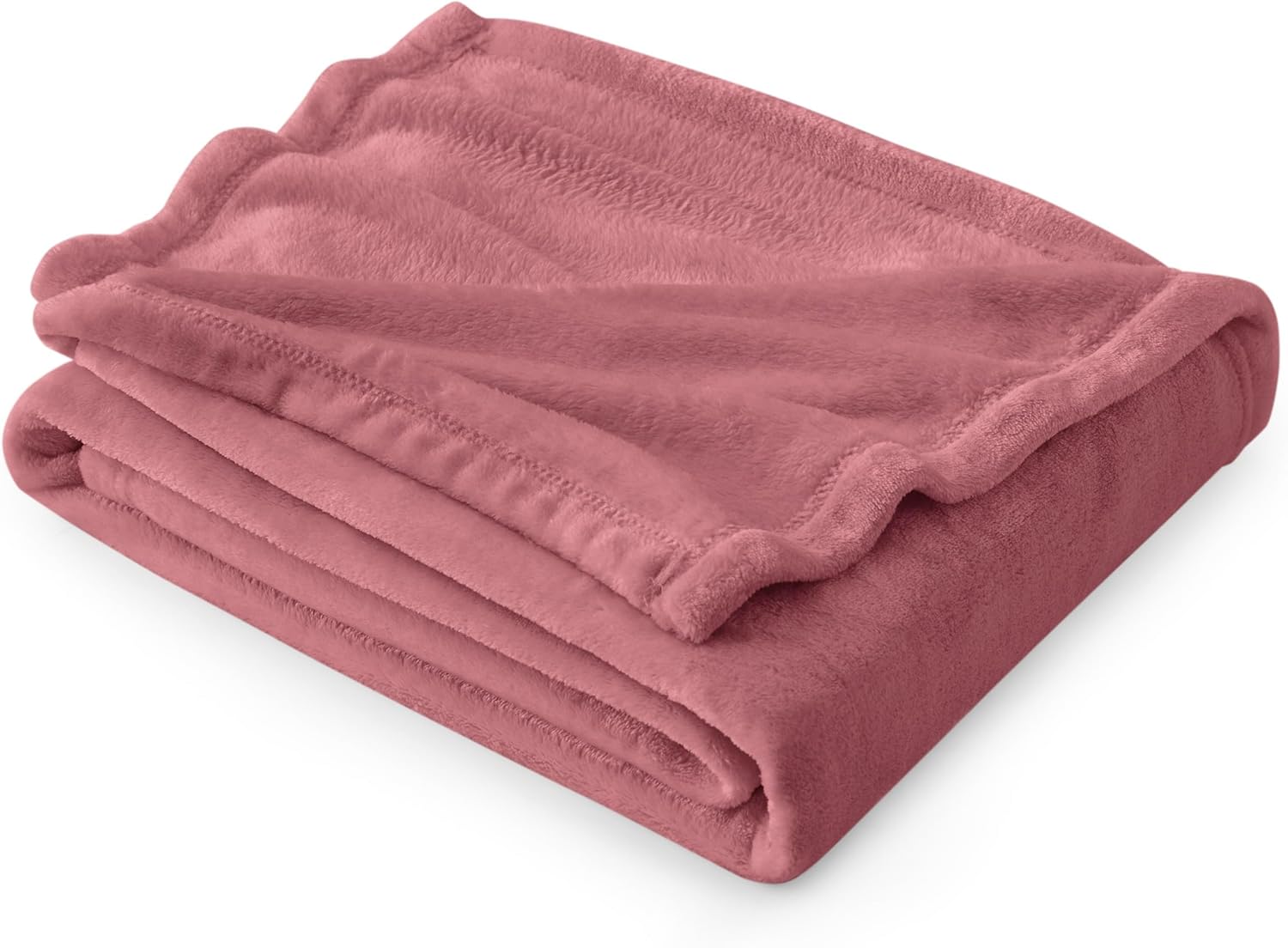 Bedsure GentleSoft Fleece Blanket Twin Size Rose Pink Cozy Soft