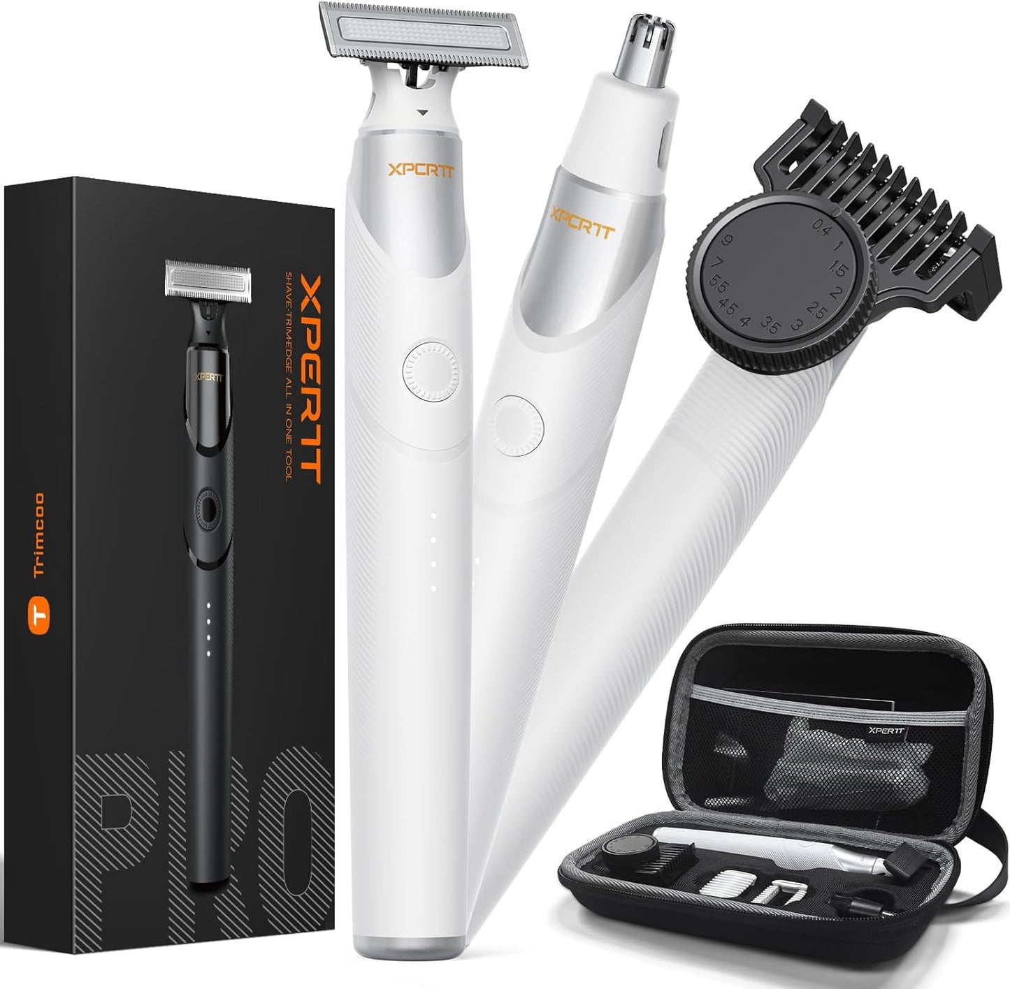 Electric Beard & Nose Hair Trimmer Kit - 12 in 1 Grooming