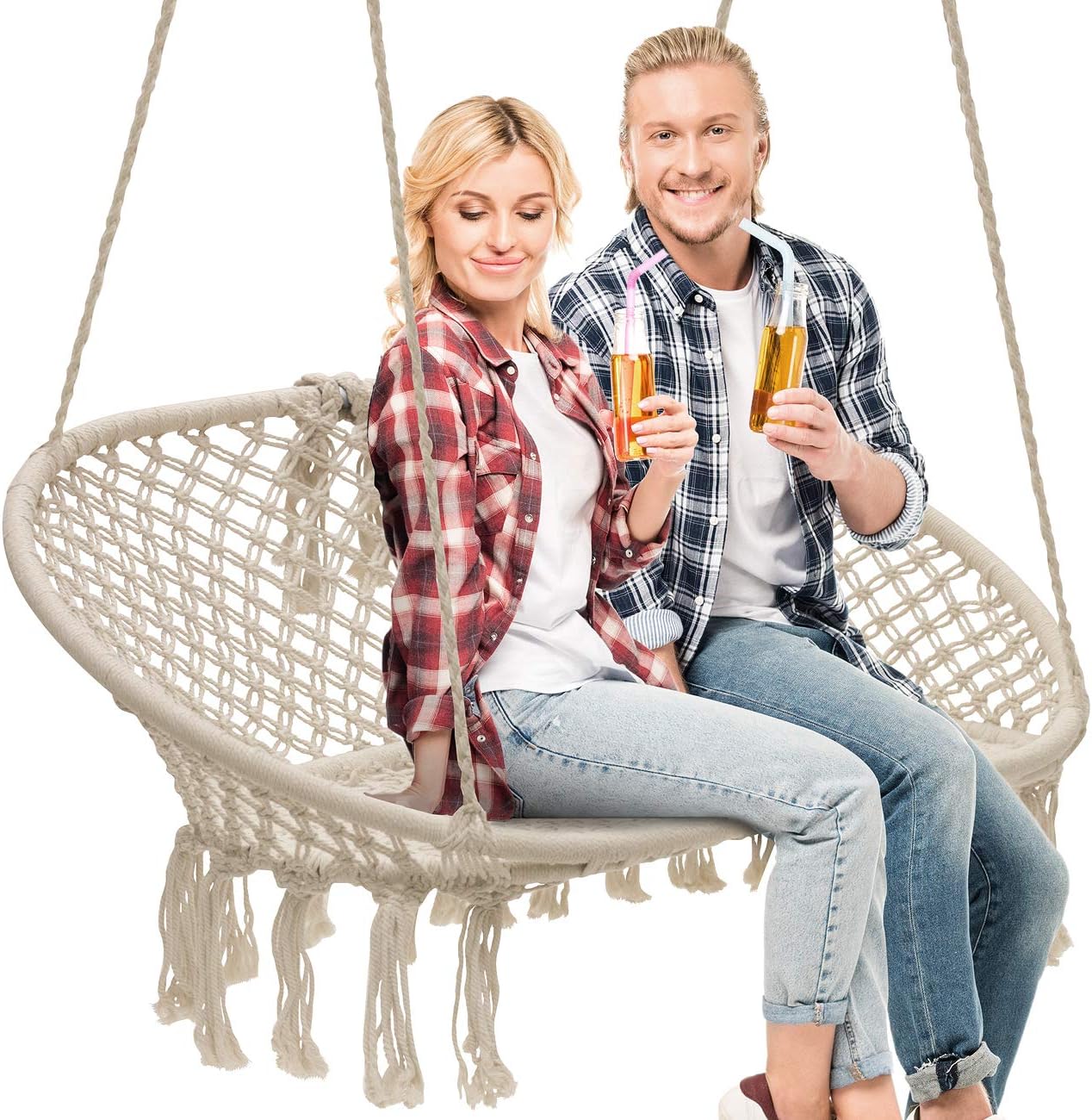 Sorbus Macrame Hammock Swing: Indoor/Outdoor Bliss