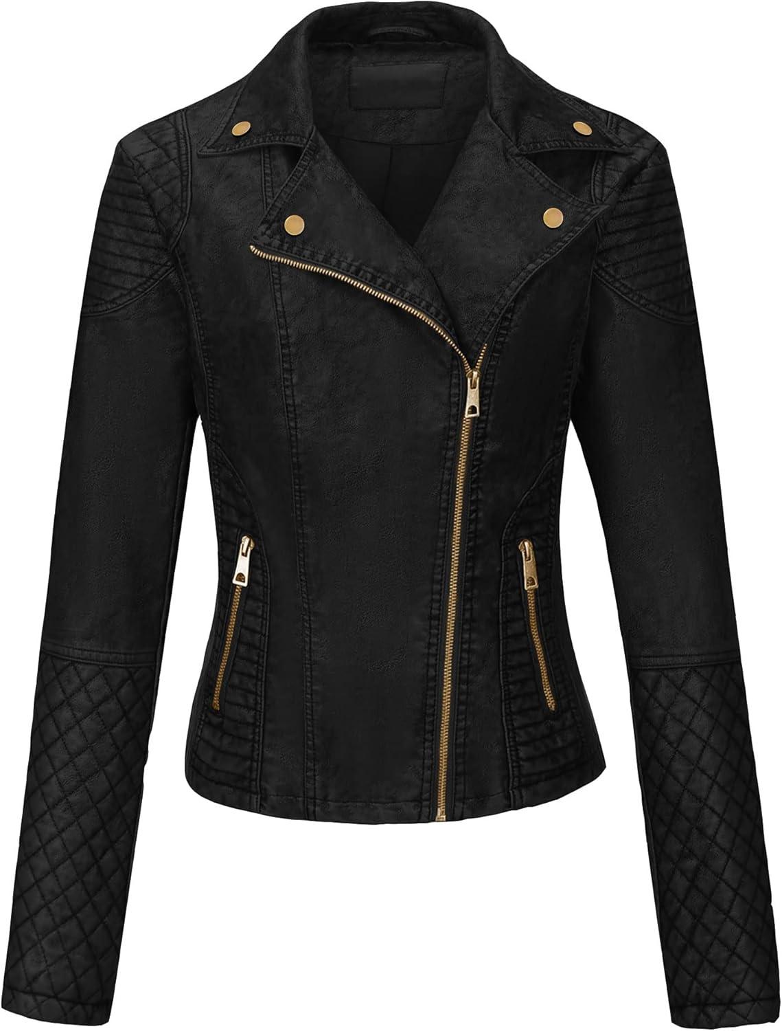 Bellivera Women's Faux Leather Casual Jacket for Stylish Looks