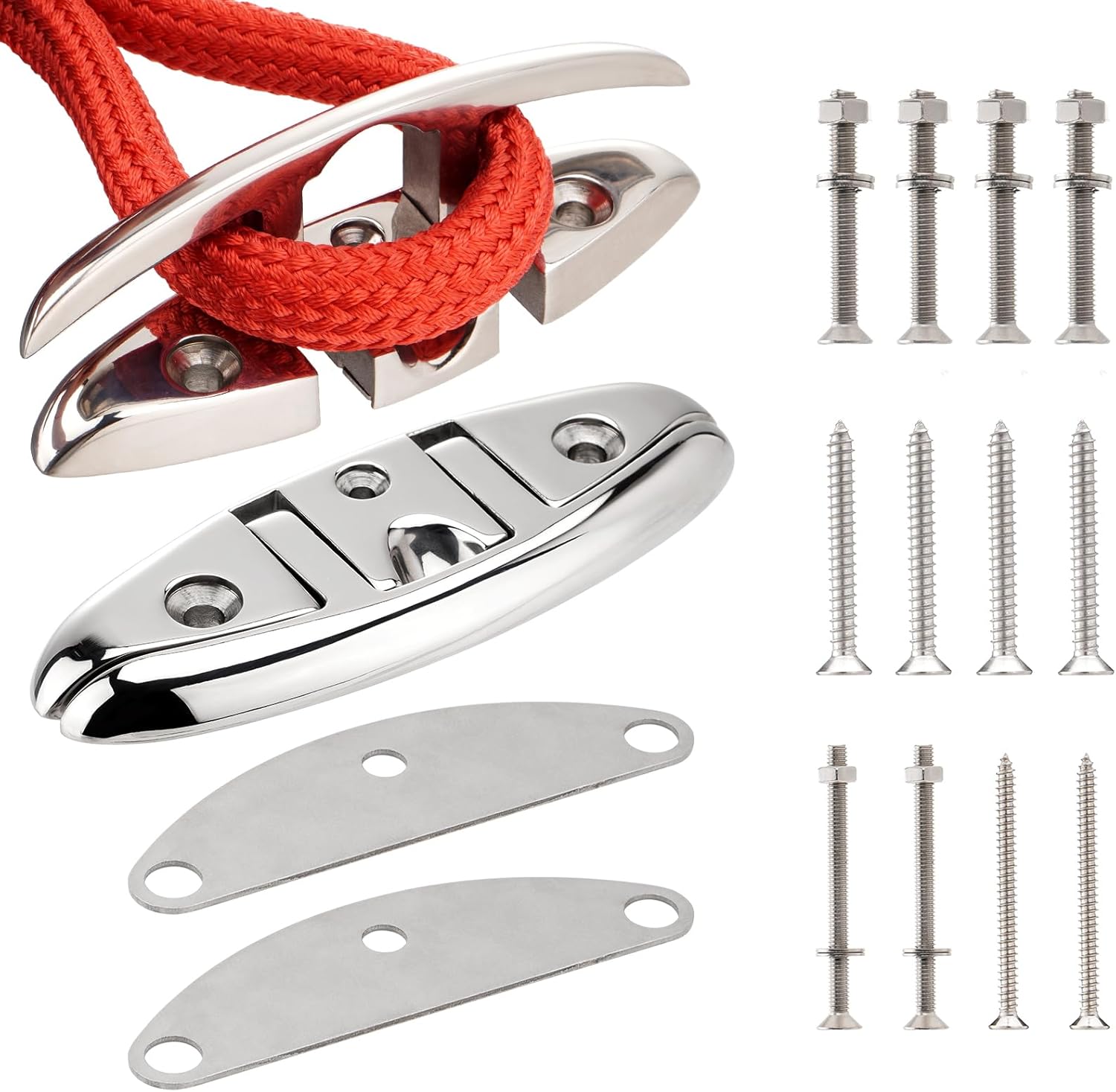 5 inch Marine Dock Cleats - Stainless Steel Flip-up Design