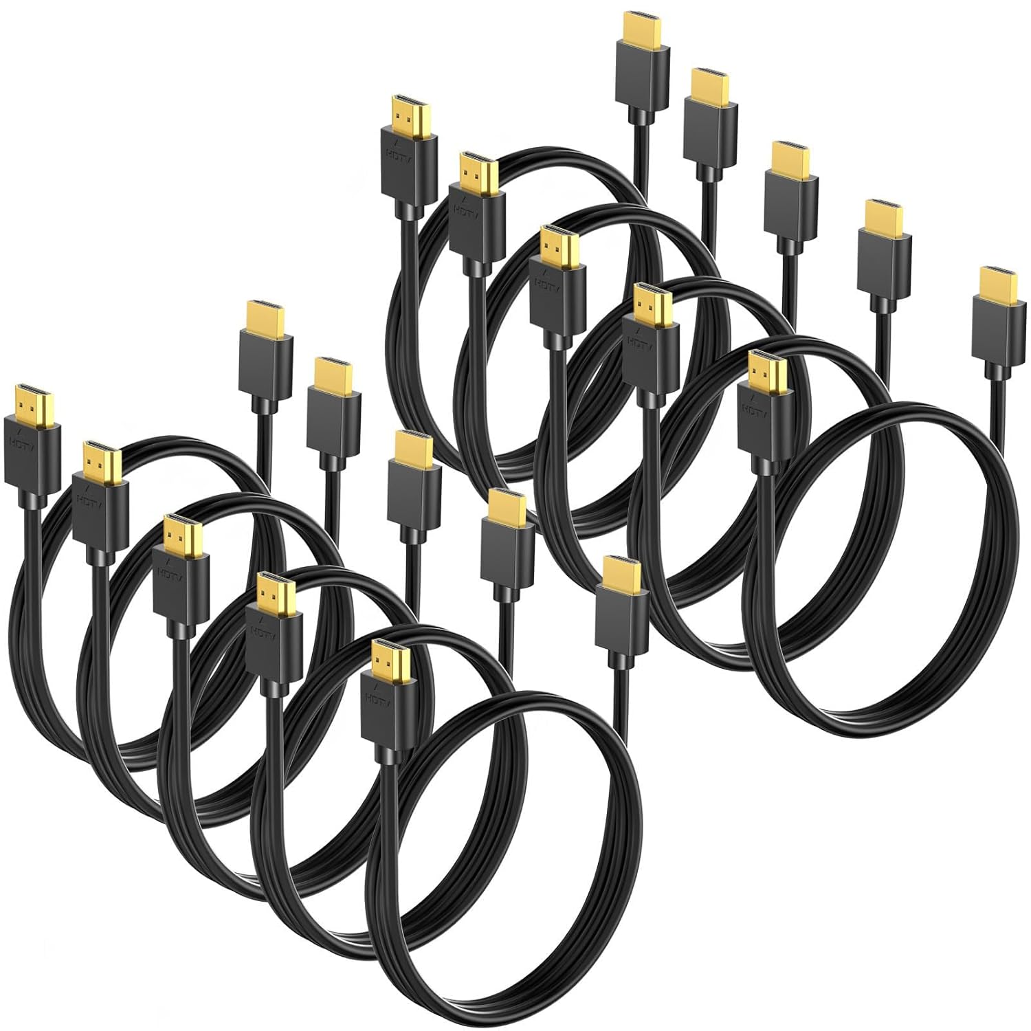 3 FT HDMI Cable 10-Pack for 4K Gaming and Home Entertainment