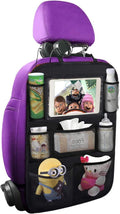 Backseat Car Organizer Mats with Tablet Holder - Space Saving Travel