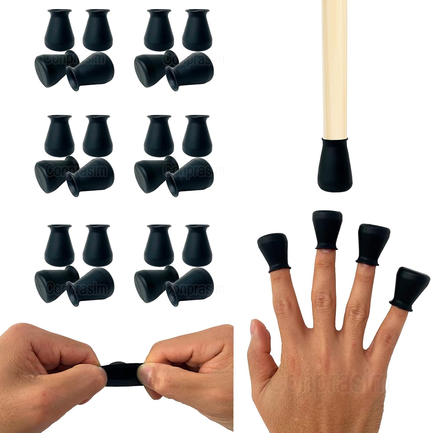 Silicone Chair Leg Protectors - Prevent Scratches & Noise, 24-Pack