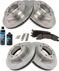 TRQ Front and Rear Brake Pad & Rotor Kit for Nissan NV Series