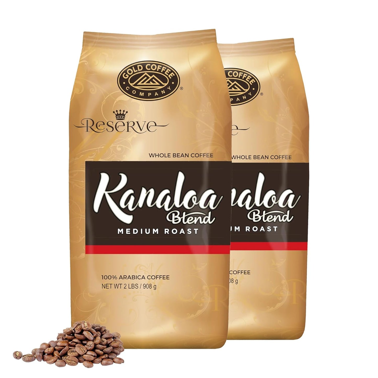 Gold Coffee Kanaloa Premium House Blend 100% Arabica Whole Bean