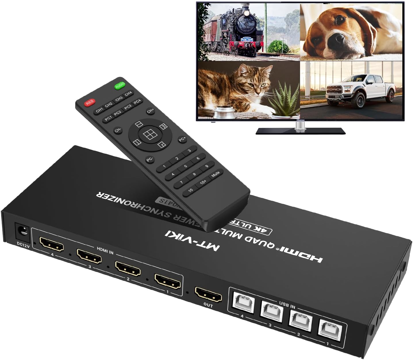 MT-VIKI 4K HDMI KVM Multiviewer for Seamless Switching