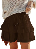 Flowy Shorts for Women Boho Ruffled Tiered Skorts (Style 1L7P)