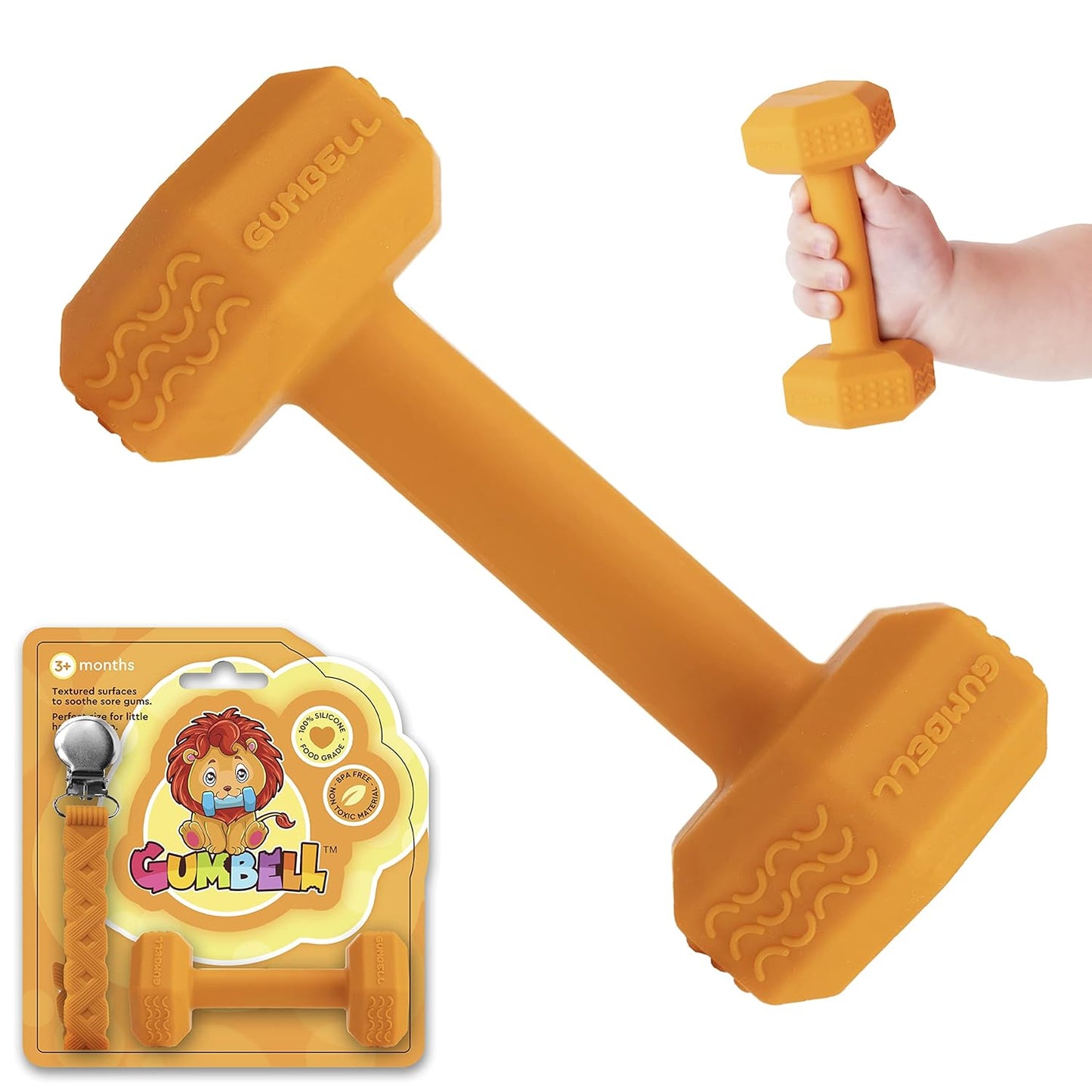 Silicone Teether Dumbbell for Teething - Fitness Fun for Baby!