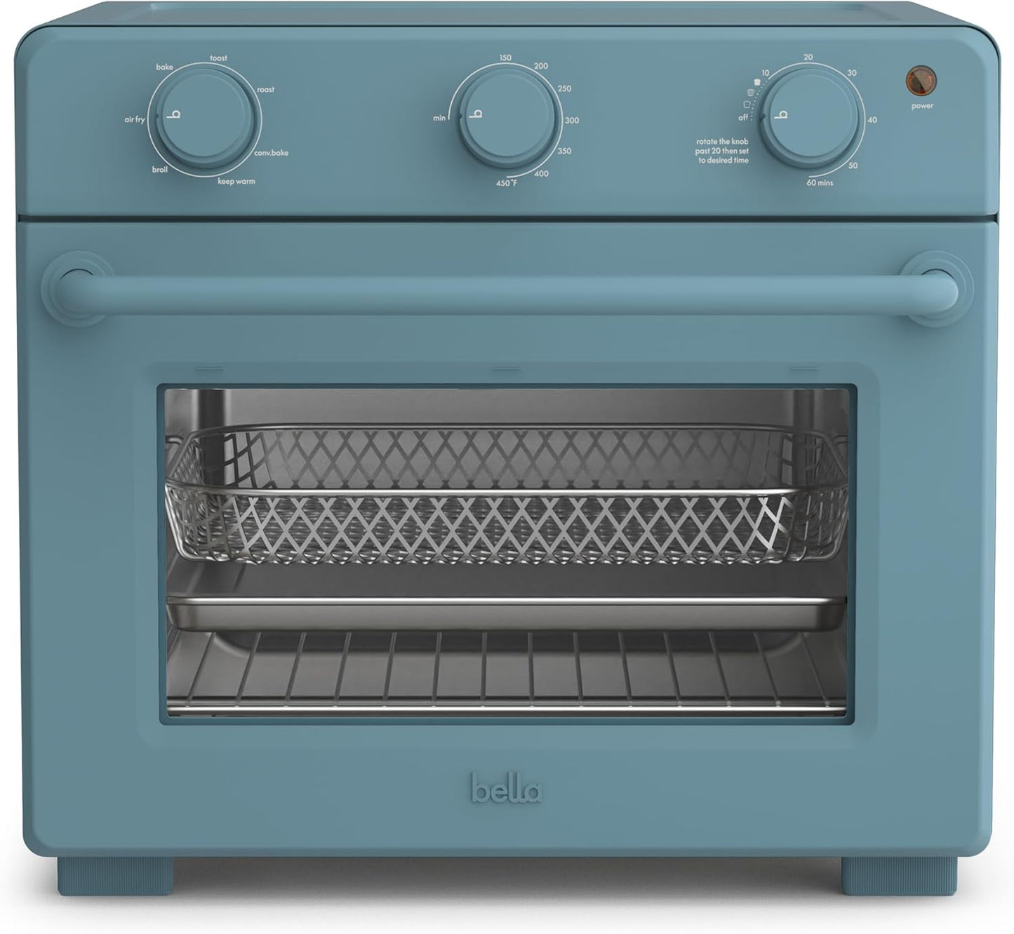 BELLA Air Fry Toaster Oven - 7 Presets, EverGood Coated Trays - Ultimate Convenience