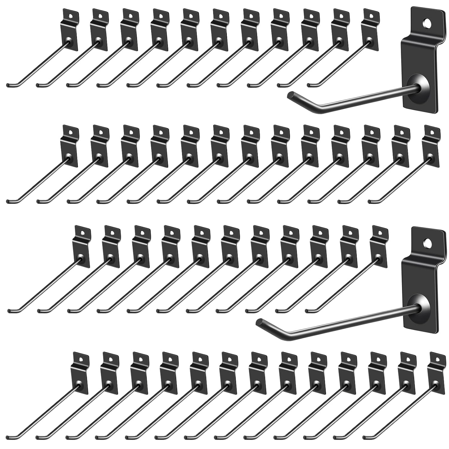 Moxweyeni 100 Pack Slatwall Hooks for Heavy Duty Display Needs
