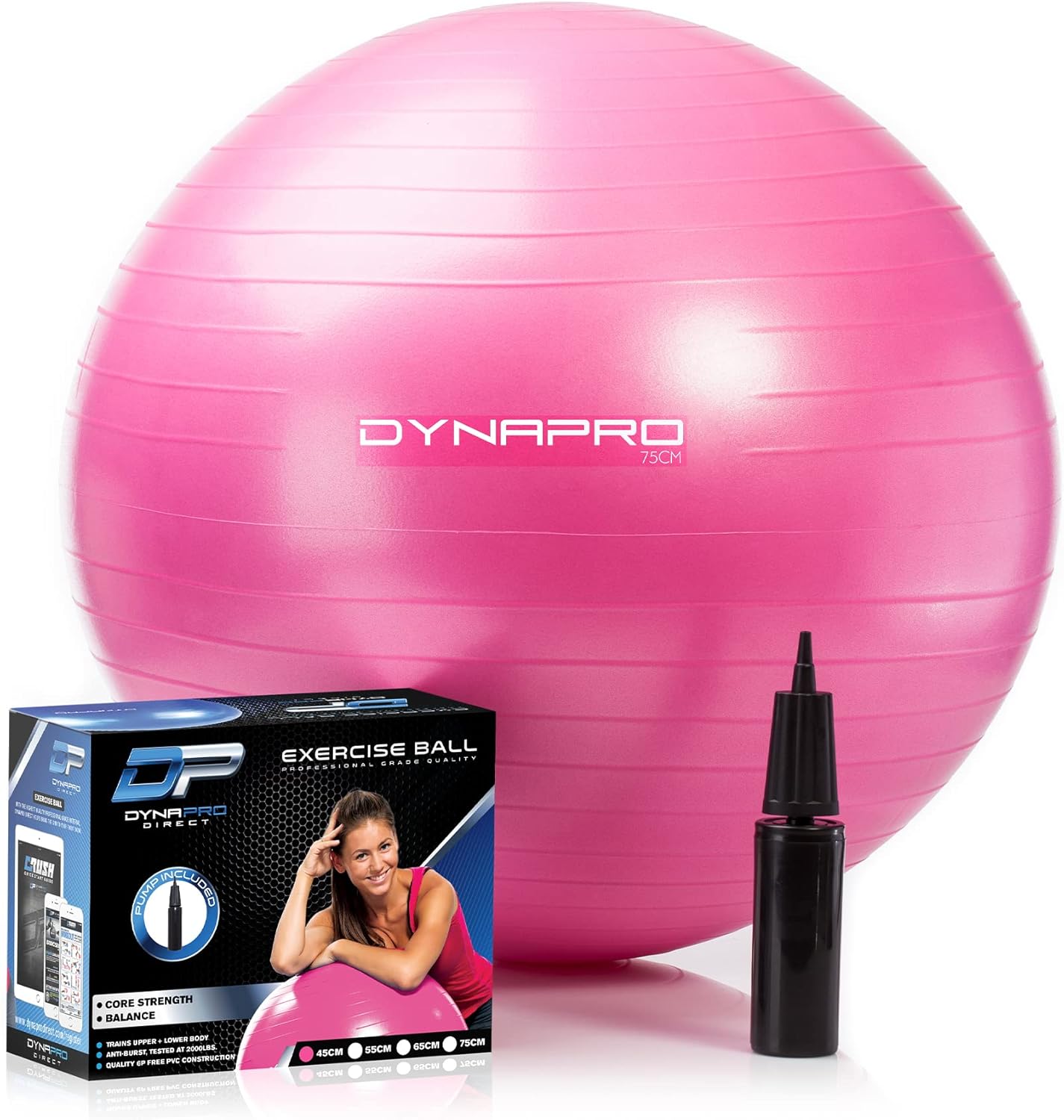 2200lbs+ Support: DYNAPRO Eco-Friendly Exercise Ball