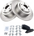 TRQ Rear Brake Pad & Rotor Kit Compatible with Subaru - Direct Fit