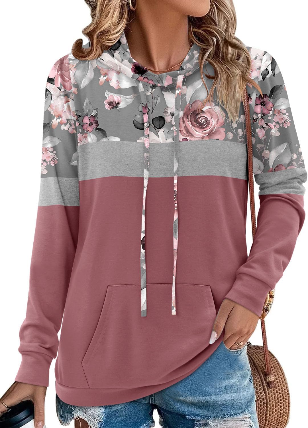 Angerella Hoodies for Women Camo Leopard Print Pullover Tops