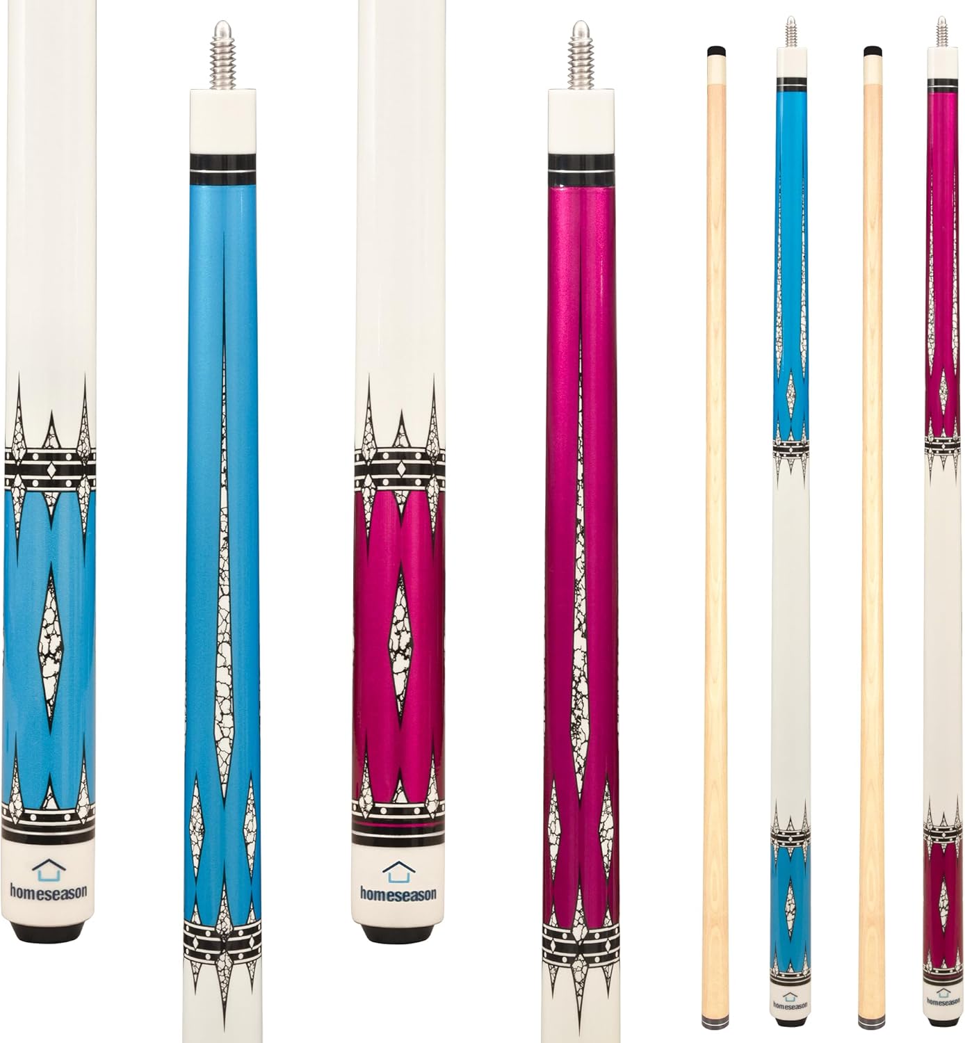 58 inch Pool Cue Stick with 13mm Tip for Beginners and Home Use