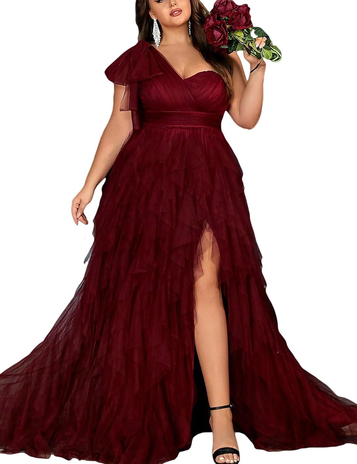 Elegant Women's Plus Size Wedding Guest Long Dress for Summer