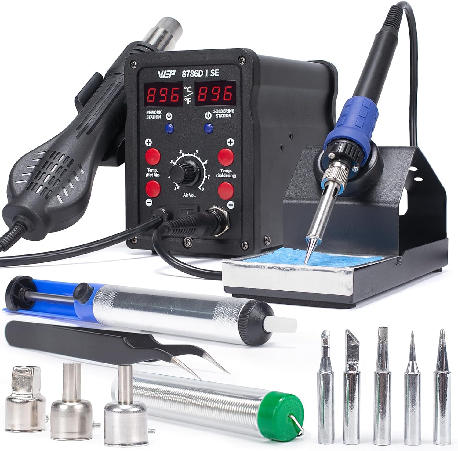 WEP 8786D-I SE Hot Air Soldering Iron Station Kit for Rework