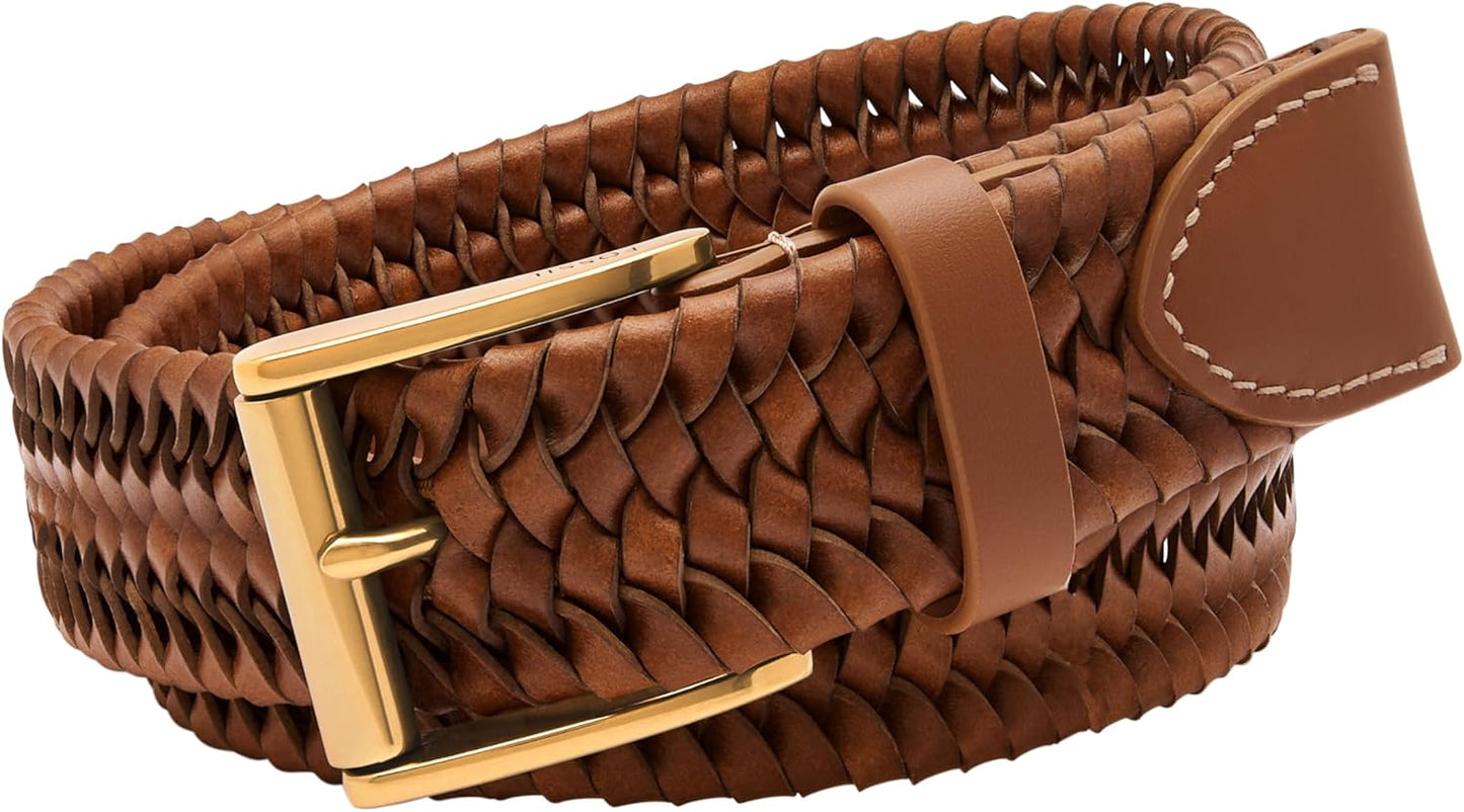 Fossil Men's Brown Leather Belt for Stylish Everyday Wear