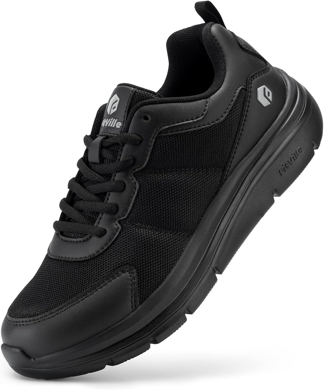 FitVille Men's Walking Shoes for Plantar Fasciitis Relief