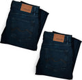 Mens Jeans Relaxed Fit Straight Leg Stretch Jeans (Style 3L6V)