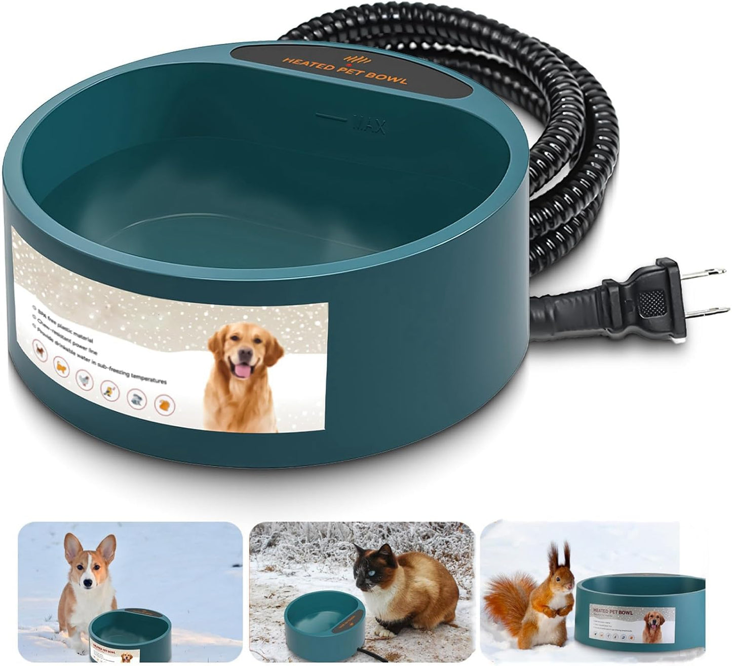 Winter-Ready Heated Pet Bowl by TeqHome