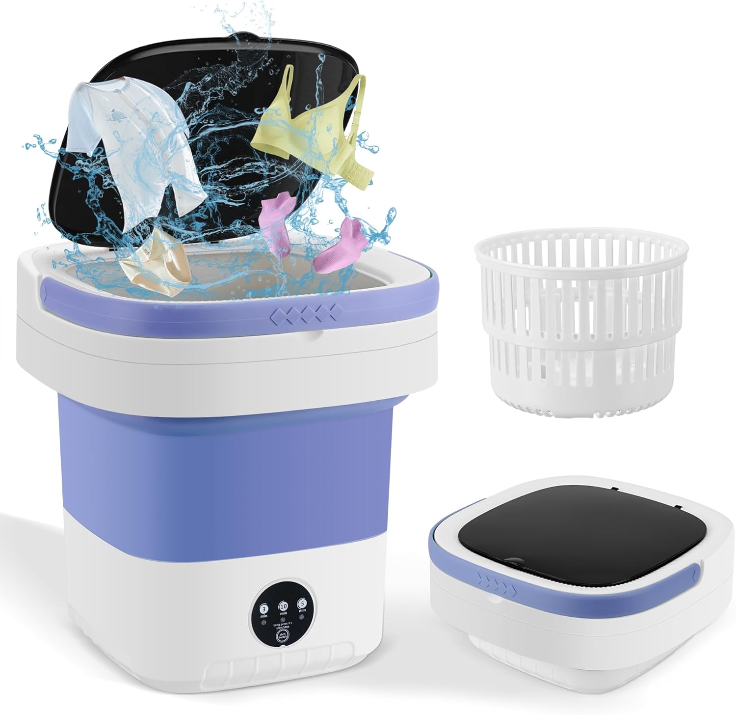 11L Portable Mini Washer - Large Capacity for Travel & Small Spaces