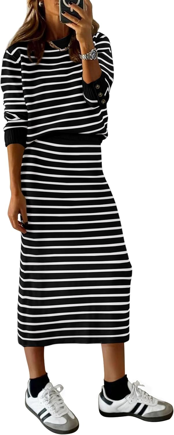 Trendy 2 Piece Skirt Sets for Women - Cozy Fall Fashion 2025
