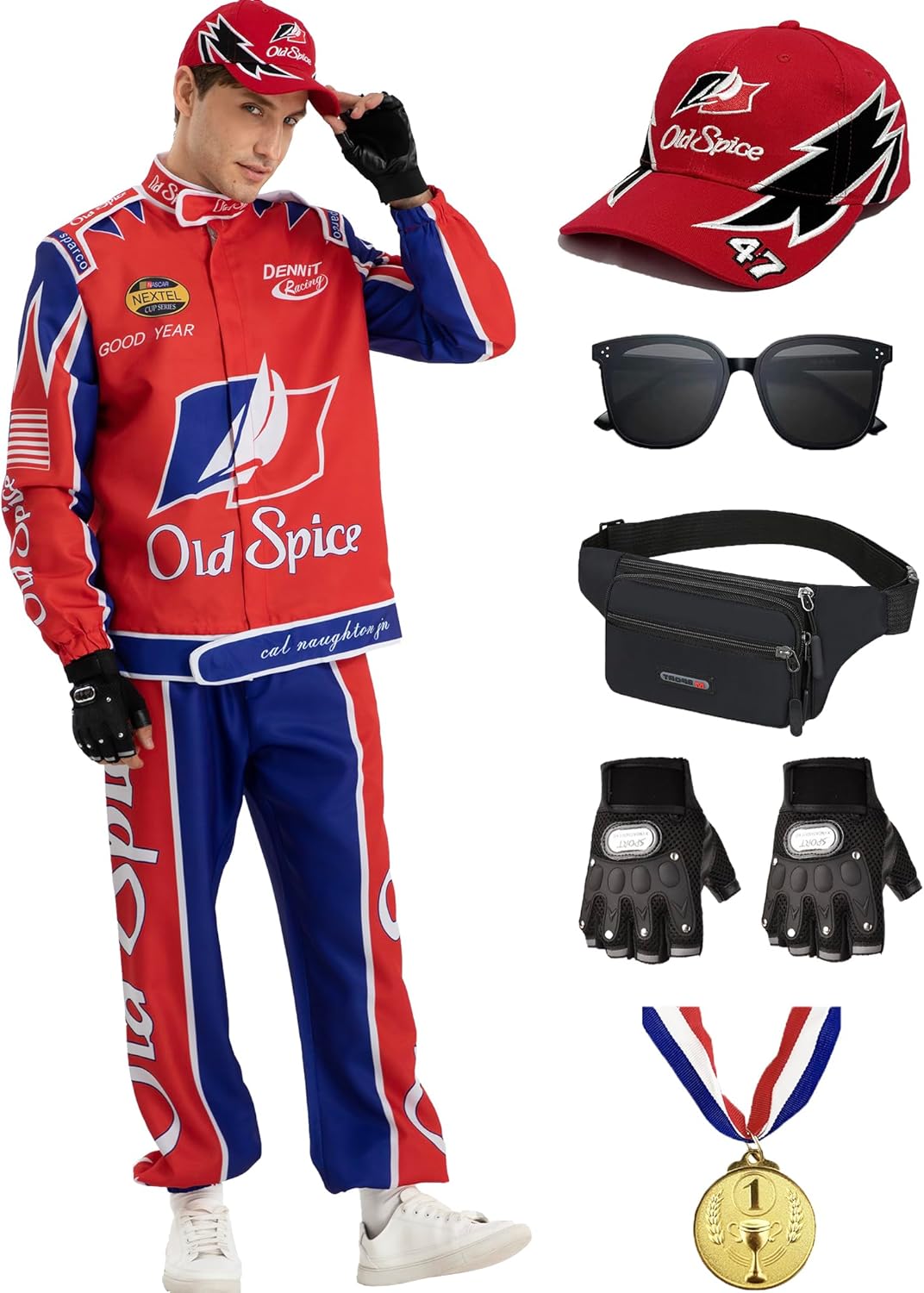 Race Car Driver Costume Jumpsuit for Halloween Fun and Style