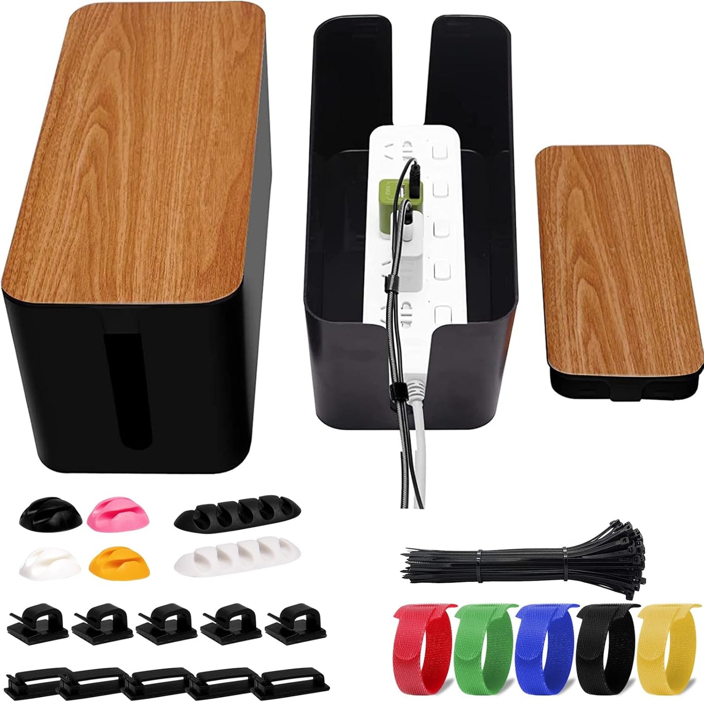 YUANYE Cable Management Box Duo: Tidy Cords Effortlessly
