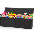 Extra Large Toy Box Storage Organizer with Lid - Collapsible 4-Grid