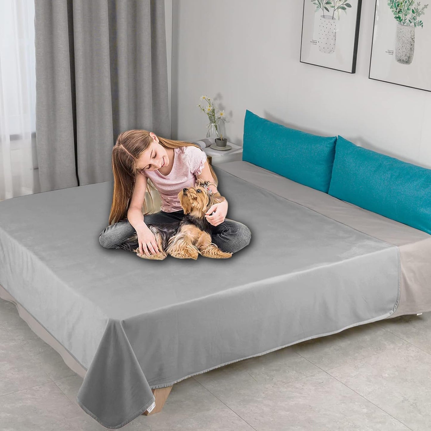 Ameritex Pet Bed Blanket Reversible Waterproof Velvet Softness