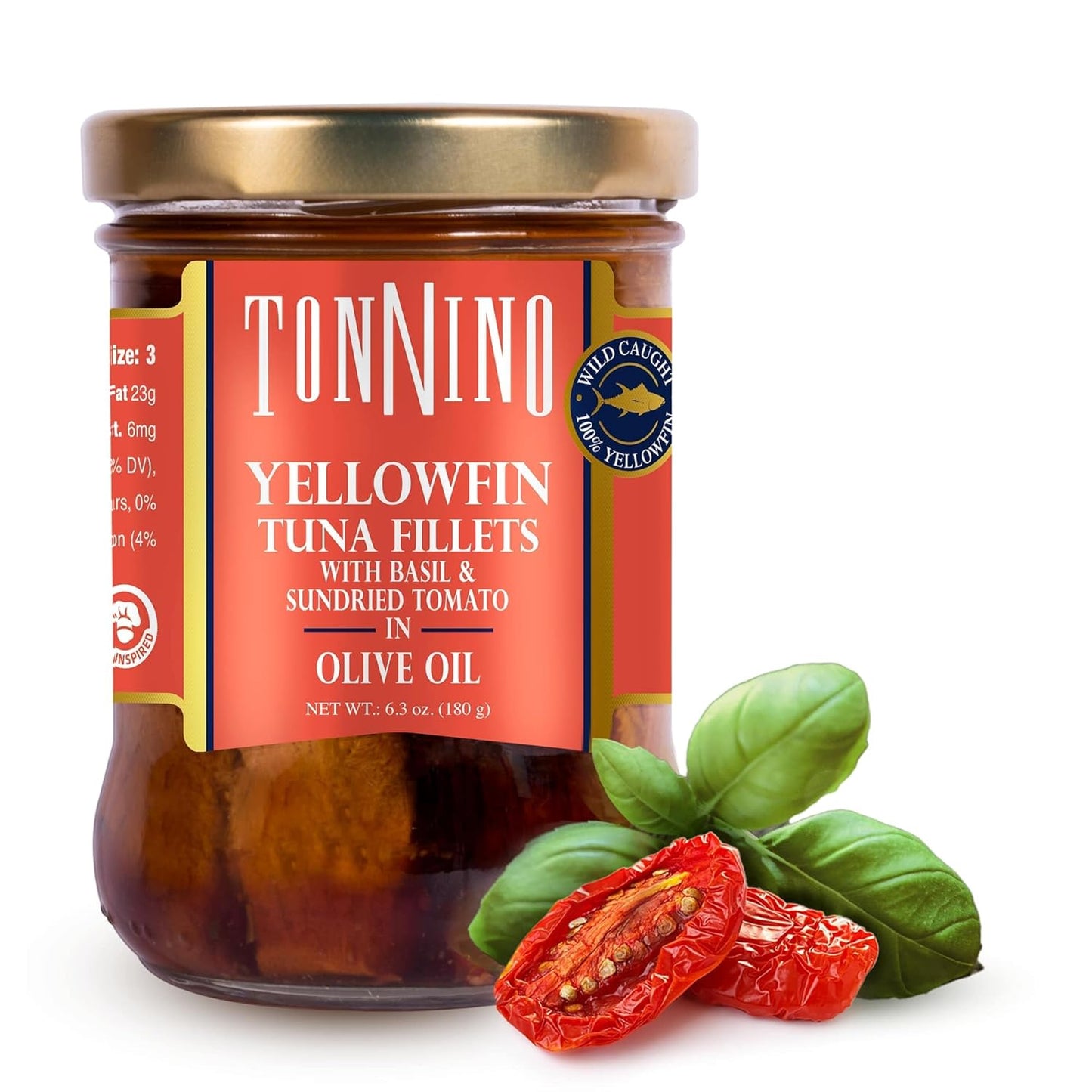 Tonnino Yellowfin Tuna Fish Tomato & Basil Premium Pack of 6
