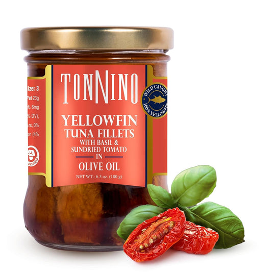 Tonnino Yellowfin Tuna Fish Tomato & Basil Premium Pack of 6