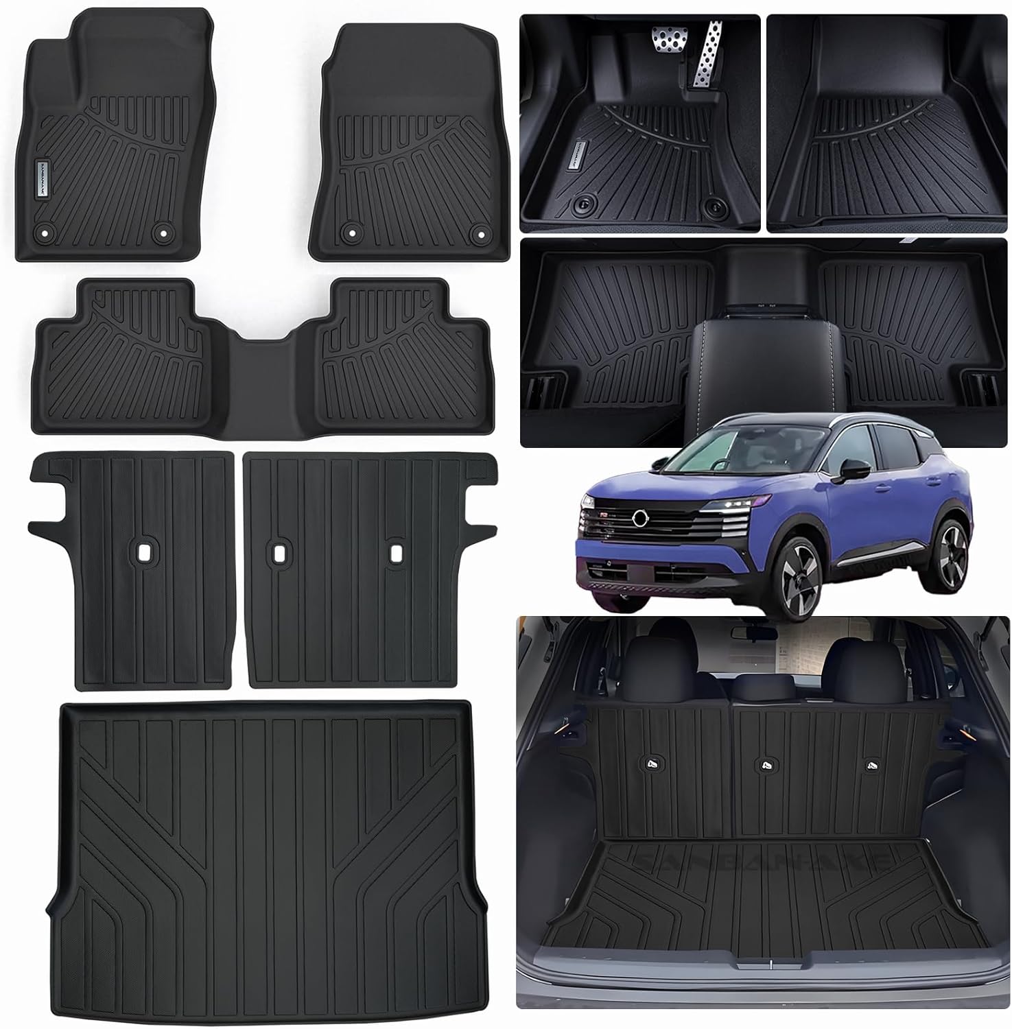 Custom Fit TPE Floor Mats for 2025 Nissan Kicks by SANBAN