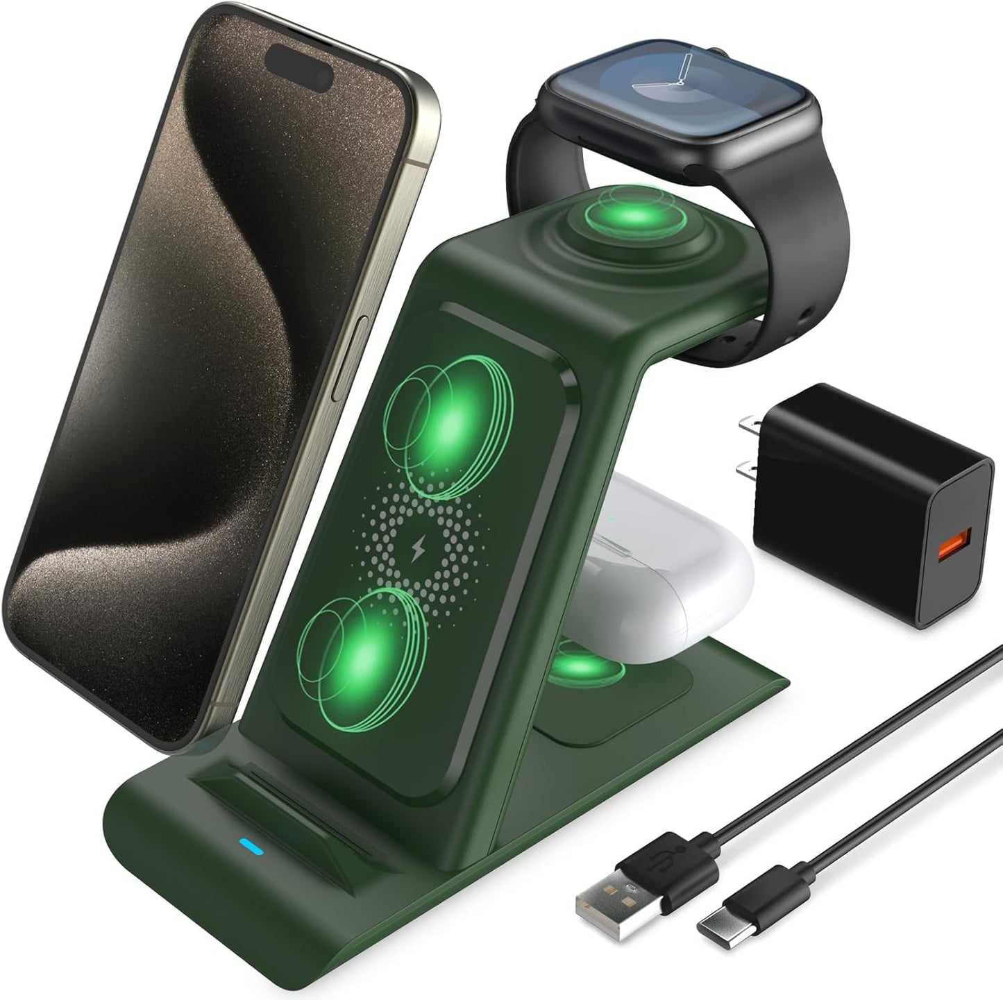 3 in 1 Wireless Charging Station for Apple Products - Fast Charger