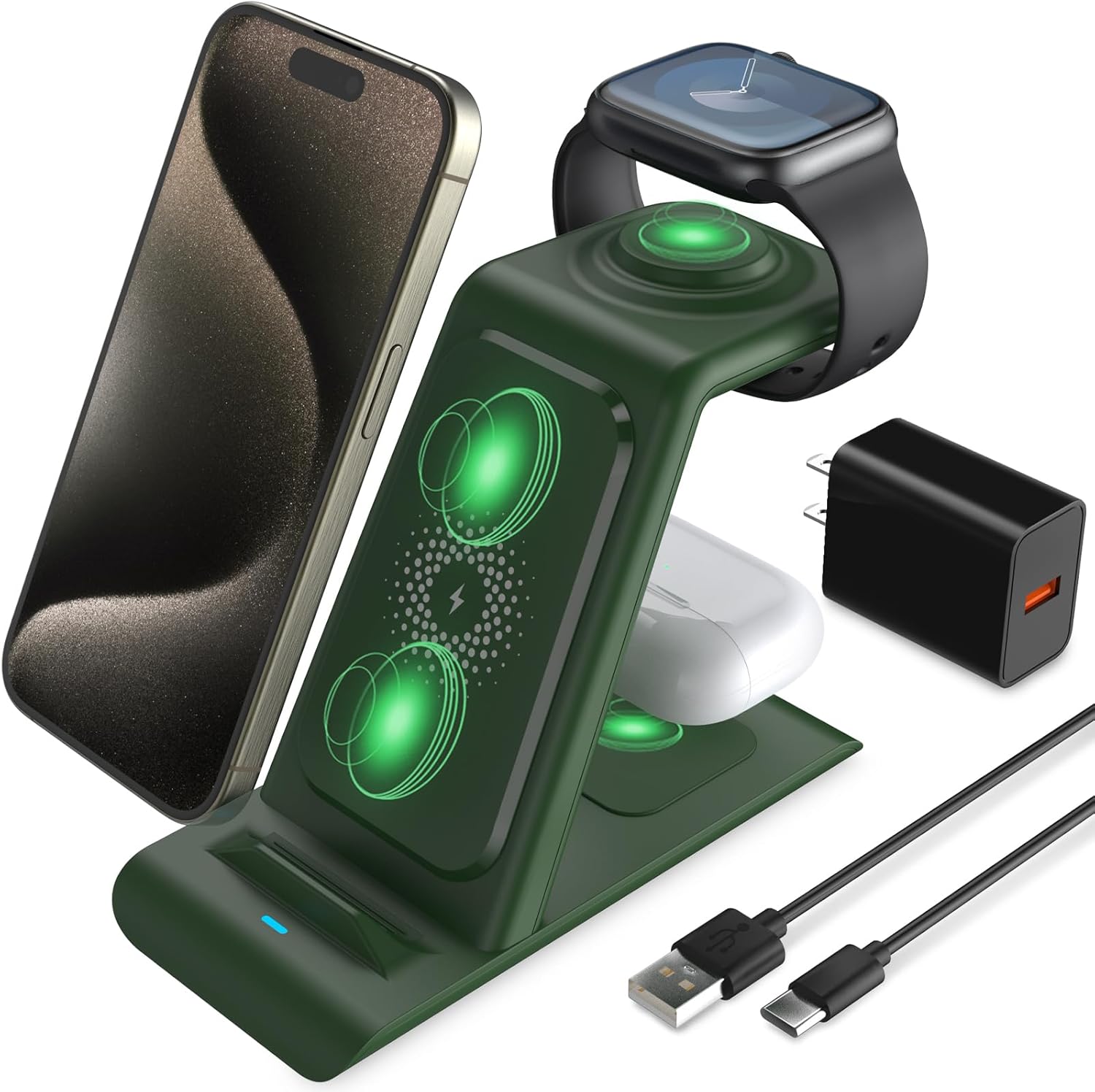 3 in 1 Wireless Charging Station for Apple Products - Fast Charger